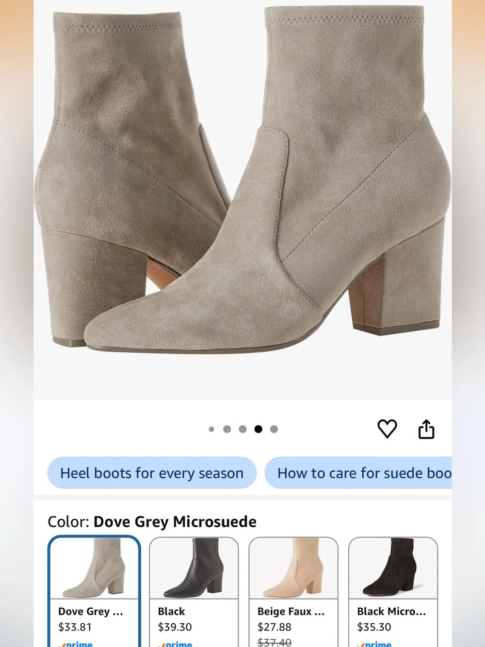 Women's Wide Taupe Suede Ankle Boots